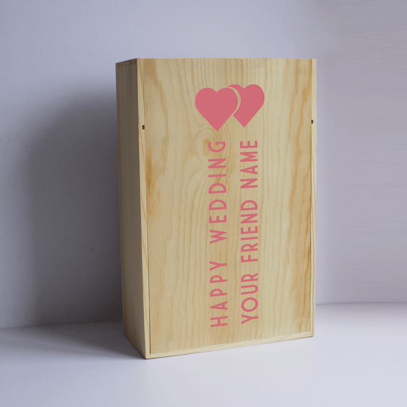 Wine Gift Box|訂製高質感木質酒禮盒（適合2支葡萄酒/香檳） - Design Your Own Wine