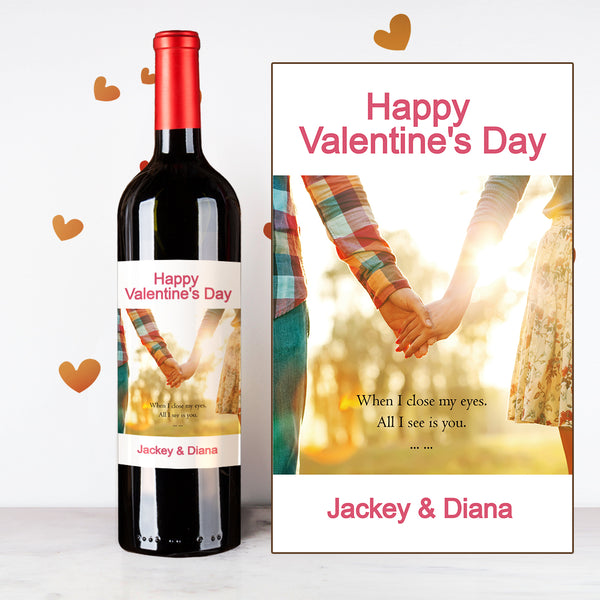 Personalize Holding Hands Couples Wine | 情侶定制酒 - Design Your Own Wine
