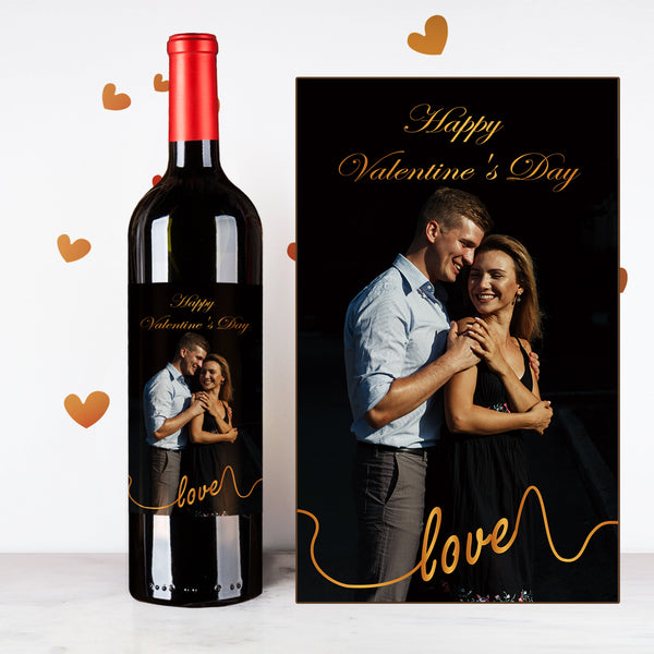 Personalize Dark Valentines Couples Wine | 情侶定制酒 - Design Your Own Wine