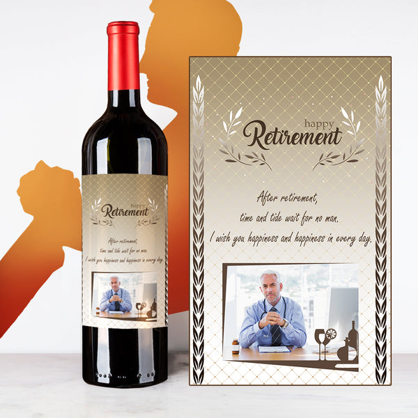 Personalize Silver Retirement Wine | 退休定制酒 - Design Your Own Wine