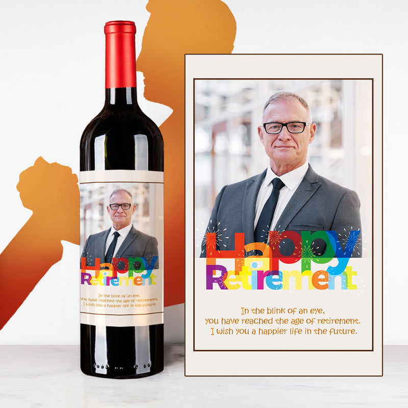 Personalize Rainbow Retirement Wine | 退休定制酒 - Design Your Own Wine