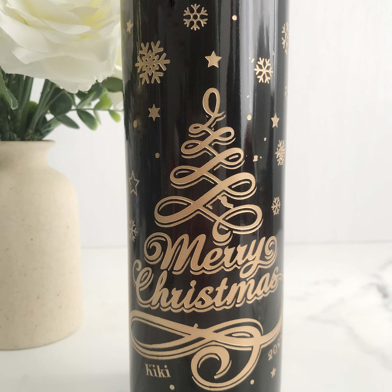 聖誕禮物|Merry Christmas文字雕刻紅酒套裝 客製化禮物 - Design Your Own Wine