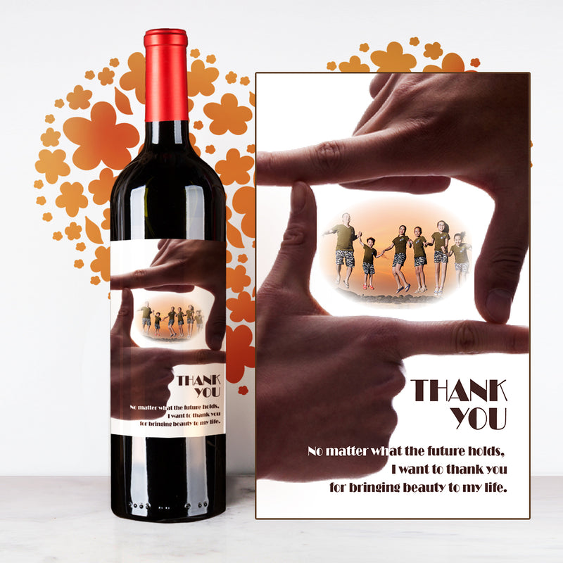 Personalize Hand in Hand Thank You Wine | 多謝定制酒 - Design Your Own Wine