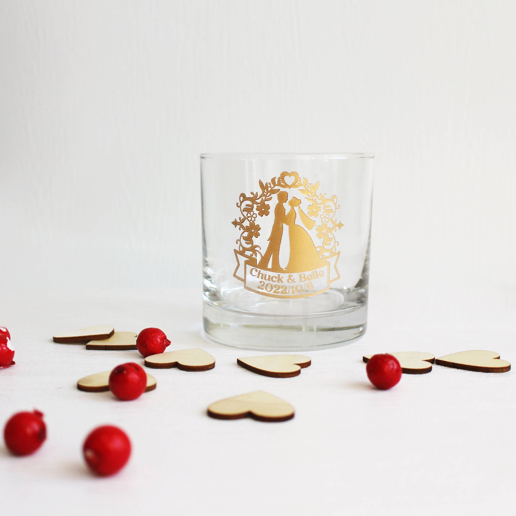 文字雕刻|客製化威士忌對杯 新婚禮物慶祝新婚定制Gift Set - Design Your Own Wine